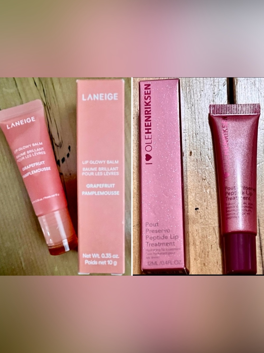 LANEIGE Lip Glowy Balm + OLE HENRIKSEN Pout Preserve Peptide Lip Treatment